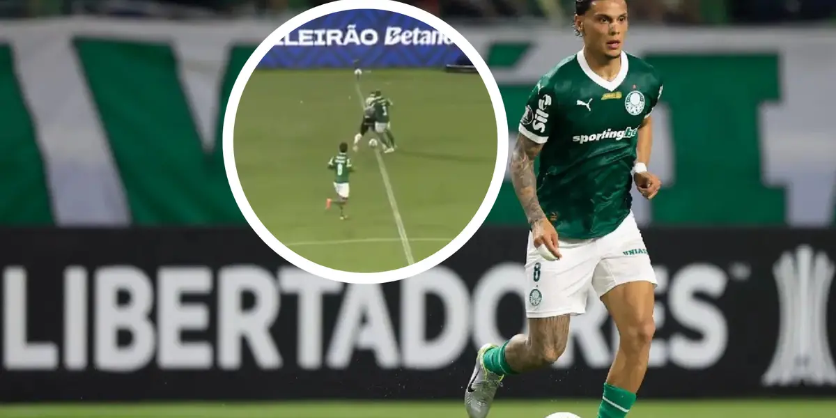 Richard Ríos y lo que hizo en Palmeiras este fin de semana Foto: Palmeiras y Escudoteca