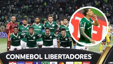 Richard Ríos y un polémico gesto en Palmeiras que da de que hablar Foto: SE Palmeiras y captura de X