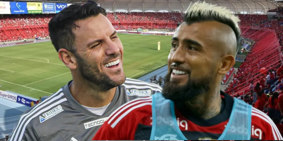 Sebastián Viera y Arturo Vidal.