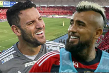 Sebastián Viera y Arturo Vidal.