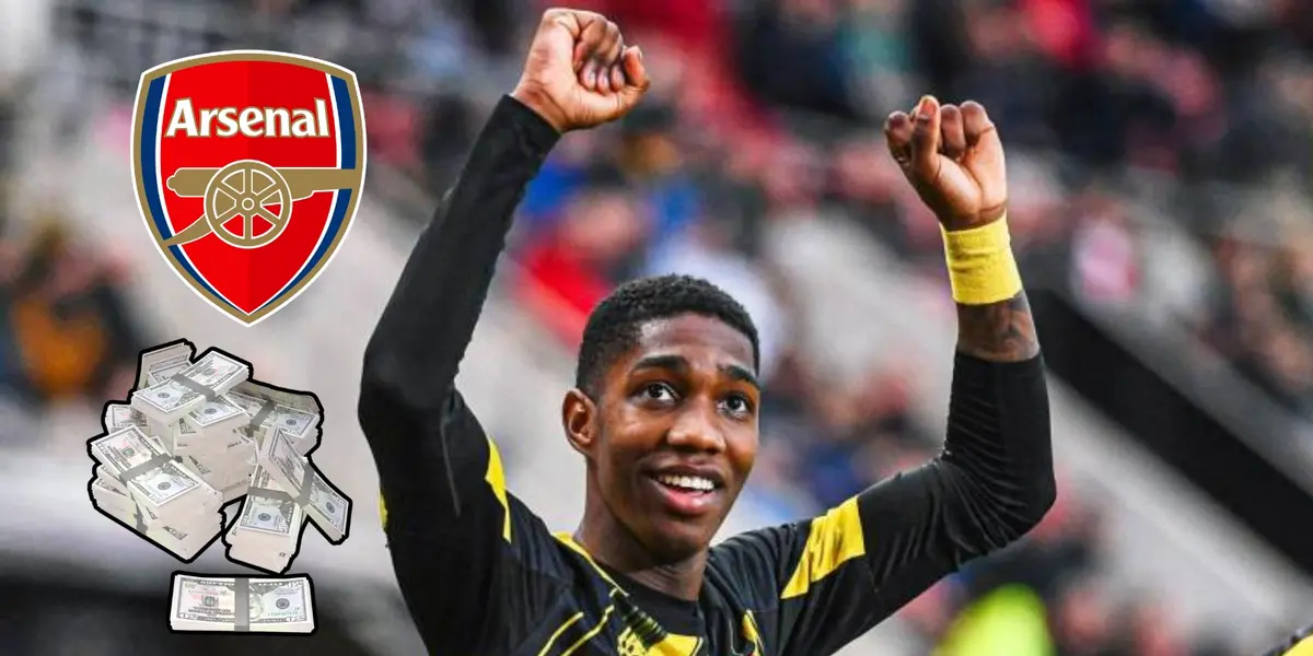 Yaser Asprilla celebrando un gol con el Watford