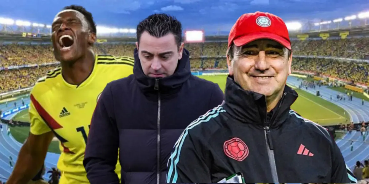 Yerry Mina, Xavi y Néstor Lorenzo,