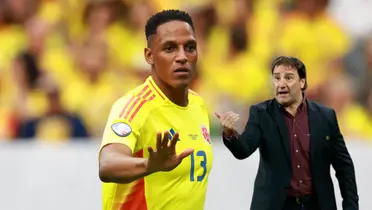 Yerry Mina y Néstor Lorenzo Foto: FCF Selección Col